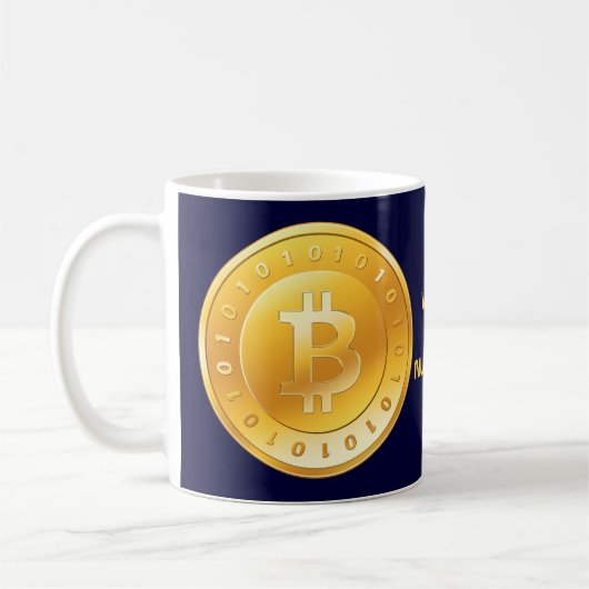 Taza Bitcoin - M4 コーヒーマグカップ (左)