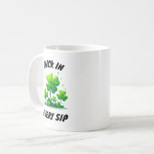 Taza blanca clásica de café diseño trébol コーヒーマグカップ (正面左)