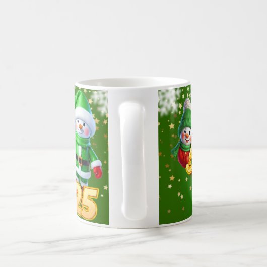 taza blanca Navideña コーヒーマグカップ (ハンドル)