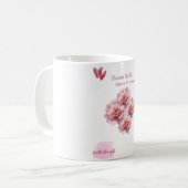 Taza/ Bloom Softly con Peonías Rosadas  コーヒーマグカップ (正面左)