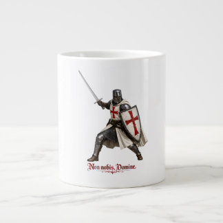Taza caballero templario - Non nobis, Domine ジャンボコーヒーマグカップ