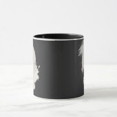 TAZA CABALLO BLANCO CON FONDO NEGRO マグカップ (中央)