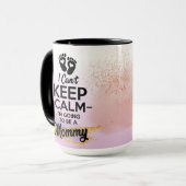 Taza calma, voy a ser una mamá. Regalo nueva mamá. マグカップ (正面左)
