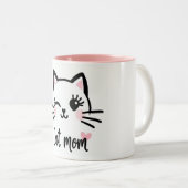 Taza Cat Mom ツートーンマグカップ (正面右)