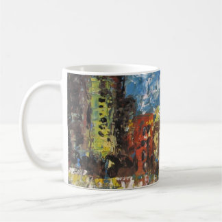 Taza ciudad abstracta コーヒーマグカップ
