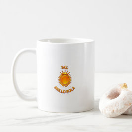 Taza clacica blanca Sol Brillante Sola コーヒーマグカップ