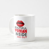 Taza clásica Beautiful Woman コーヒーマグカップ (正面左)