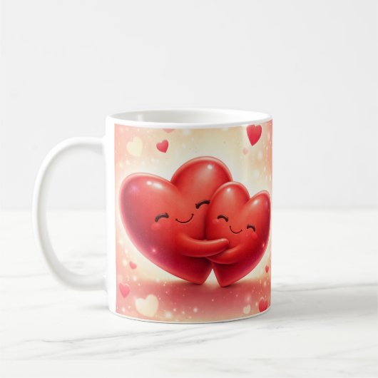 Taza Clásica con Diseño de Corazones | Regalo Perf コーヒーマグカップ (左)