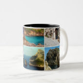 Taza collage isla de Mallorca, Majorca ツートーンマグカップ (正面右)