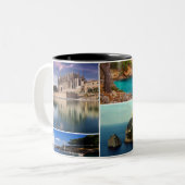 Taza collage isla de Mallorca, Majorca ツートーンマグカップ (正面左)