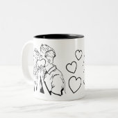 Taza combo,15 oz,cafe ツートーンマグカップ (正面左)