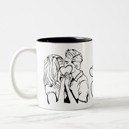 Taza combo,15 oz,cafe ツートーンマグカップ (左)