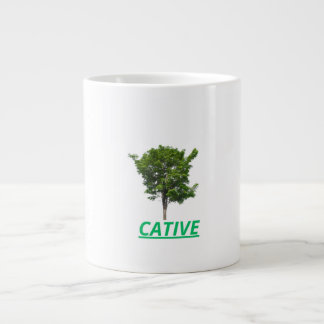 Taza con arbol en via de extinción ジャンボコーヒーマグカップ