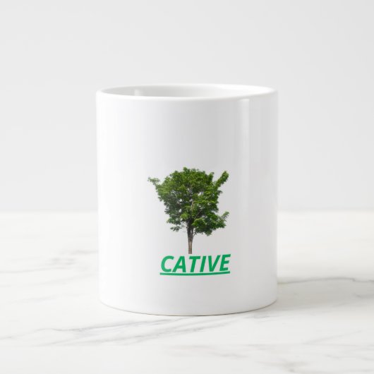 Taza con arbol en via de extinción ジャンボコーヒーマグカップ (正面)
