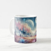 Taza con arte en acuarela — “Sueños Líquidos” コーヒーマグカップ (正面左)