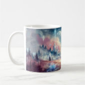 Taza con arte en acuarela — “Sueños Líquidos” コーヒーマグカップ (左)