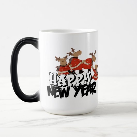 Taza con ciervos graciosos de navidad モーフィングマグカップ (左)