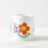 taza con dedicatoria a mujer con bella energía コーヒーマグカップ (正面左)