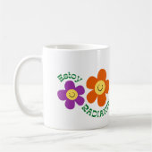 taza con dedicatoria a mujer con bella energía コーヒーマグカップ (左)