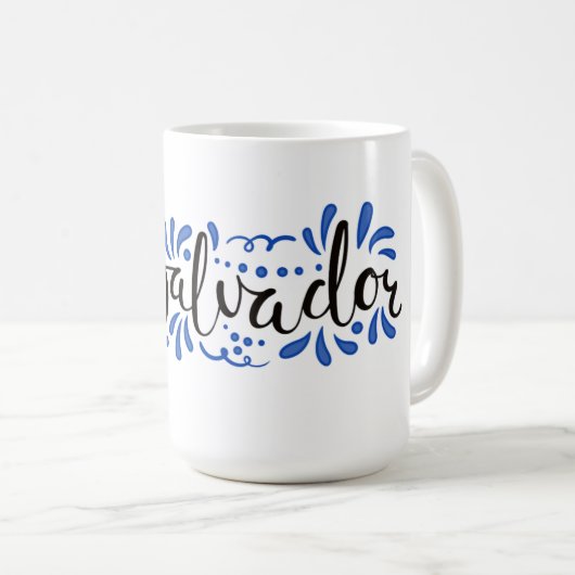 Taza con Diseño de El Salvador コーヒーマグカップ (正面右)