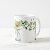 Taza con diseño de florero y margarita コーヒーマグカップ (正面右)
