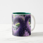 Taza con diseño de lavanda – Love and Peace  ツートーンマグカップ (正面右)