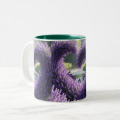 Taza con diseño de lavanda – Love and Peace  ツートーンマグカップ (正面左)