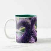 Taza con diseño de lavanda – Love and Peace  ツートーンマグカップ (左)