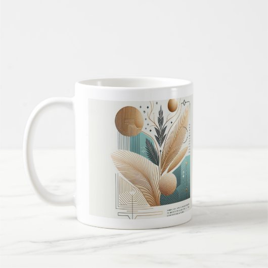 Taza con diseño moderno. Esencia コーヒーマグカップ (左)