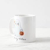 Taza con Diseño Tierno de Fantasma para Halloween コーヒーマグカップ (正面左)