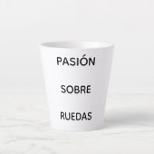 Taza con frase del mundo del motor  カフェラテマグ (正面)