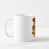 Taza con frase retro Feel good vibes コーヒーマグカップ (左)