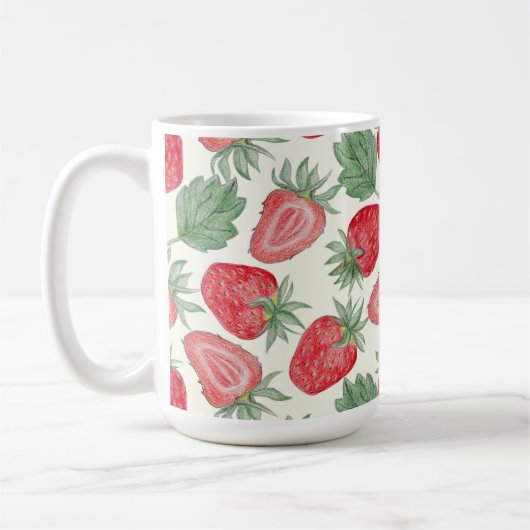 Taza con fresas コーヒーマグカップ (左)