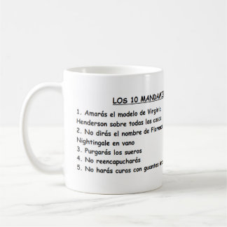Taza con Mandamientos de la enfermería コーヒーマグカップ