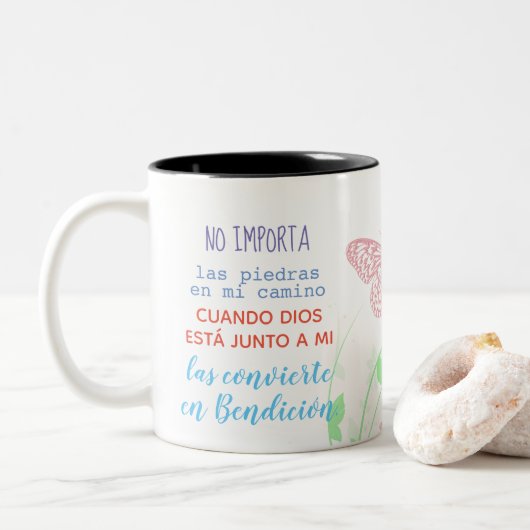 Taza con mensaje - No importa las piedras... コーヒーマグカップ (ドーナツ)