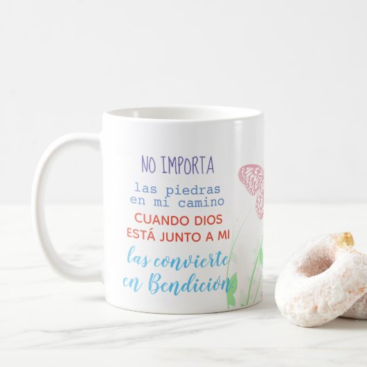 Taza con mensaje - No importa las piedras... コーヒーマグカップ (ドーナツ)