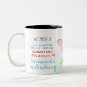 Taza con mensaje - No importa las piedras... コーヒーマグカップ (左)
