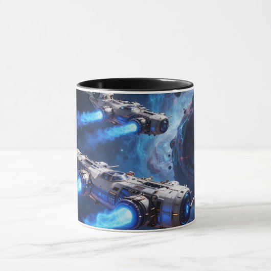 Taza con nave entrando en agujer interdimensional マグカップ (中央)