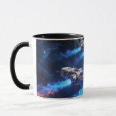 Taza con nave entrando en agujer interdimensional マグカップ (左)