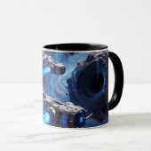Taza con nave entrando en agujer interdimensional マグカップ (正面右)