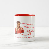 Taza con oracion a Carlo Acutis ツートーンマグカップ (中央)