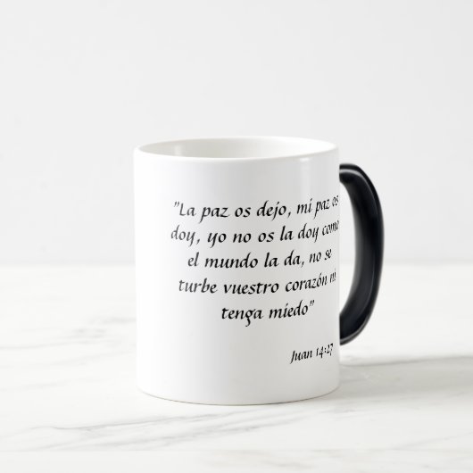 Taza con texto bíblico モーフィングマグカップ (正面右)