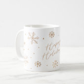 Taza copos de nieve dorados コーヒーマグカップ (正面左)