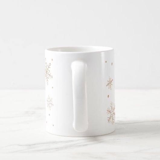 Taza copos de nieve dorados コーヒーマグカップ (ハンドル)