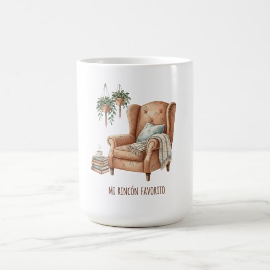 Taza Cozy Acuarela Mi Rincón Favorito コーヒーマグカップ (中央)