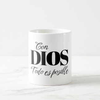 Taza Cristiana "Con Dios todo es posible" Mateo 19 コーヒーマグカップ
