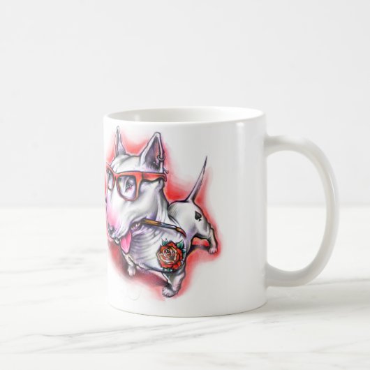Taza CSB Crazy Bull Terrier コーヒーマグカップ (右)