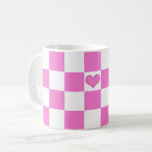 Taza - Cuadrados-Corazón コーヒーマグカップ (正面左)