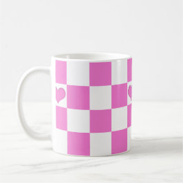 Taza - Cuadrados-Corazón コーヒーマグカップ