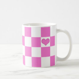 Taza - Cuadrados-Corazón コーヒーマグカップ